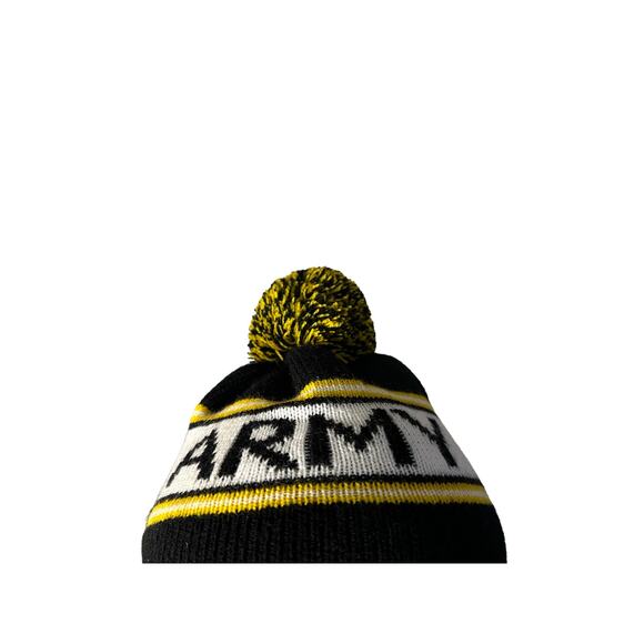 "ARMY" green yellow beanie with pom pom - Picture 2 of 6